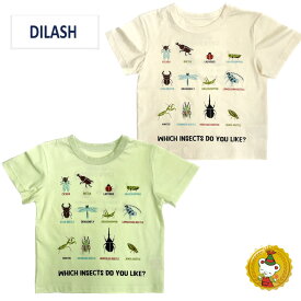 ディラッシュ DILASH　昆虫 図鑑 半袖Tシャツ (80cm-140cm）男の子/キッズ・ジュニア/子供服