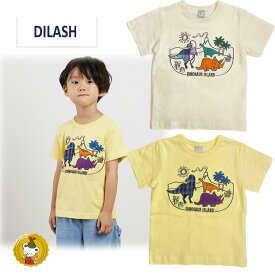 ディラッシュ DILASH　恐竜刺繍入り　半袖Tシャツ (80cm-130cm）男の子/キッズ・ジュニア/子供服