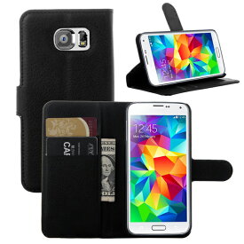 [送料無料]Samsung Galaxy S6(SC-05G docomo SCV31 au)用スマホ(スマホ) 保護カバーケース 高級感あるPU革レザータイプ 手帳型 カード収納機能付きフリップケース お札収納ポケット付き 全5色