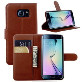 [送料無料]Samsun Galaxy S6 edge (SC-04G SCV31)用スマホ保護カバーケース PU革レザータイプ 手帳型 カード収納機能付きフリップケース お札収納ポケット付き 全5色