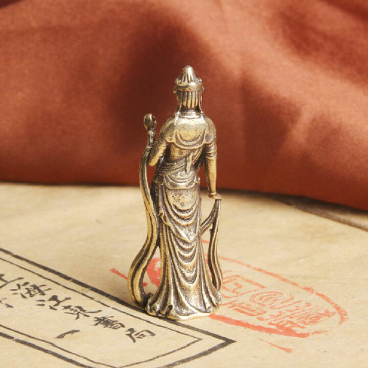 楽天市場】[送料無料] ミニ 観音菩薩像 真鍮製 仏像 置物 観音様 