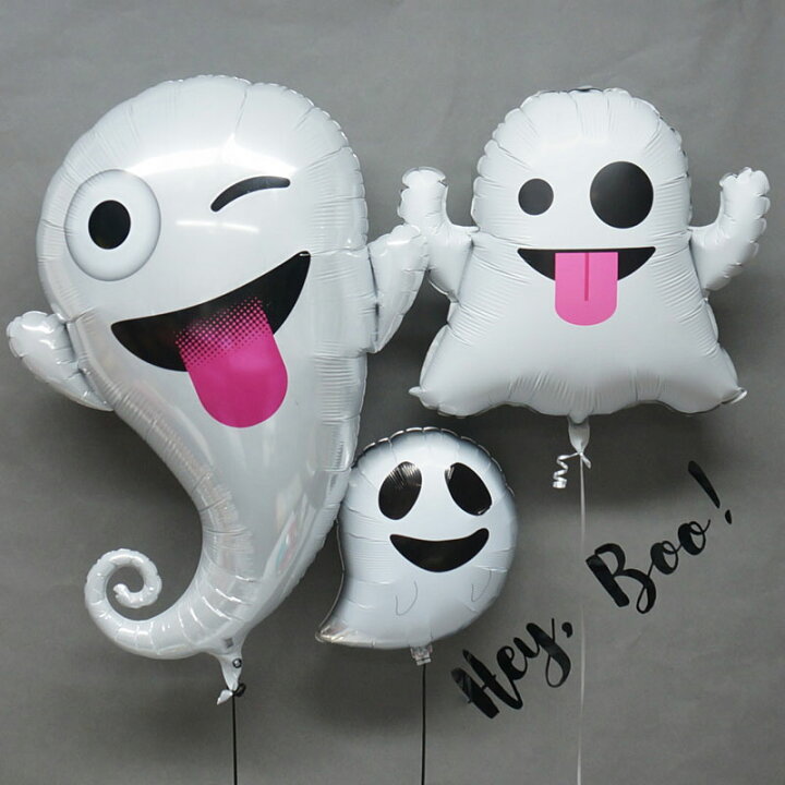 楽天市場 ハロウィン ビッグバルーン エモーションゴースト ８０センチ おばけ 絵文字 Boo パーティー飾り Candy Chouchou