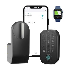 【公式ストア】セサミ5プロ＋セサミタッチプロ SESAME5 PROスマートロック lock 100万回でも壊れないブラシレスモーター搭載、業界唯一。超静音 玄関 後付け 暗証番号 指紋認証パッド ICカード Suica 工事不要 Apple Watch