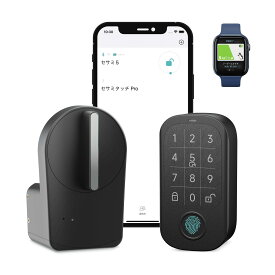 【公式ストア】セサミ5＋セサミタッチプロ SESAME5 スマートロック lock 玄関 後付け 暗証番号 指紋認証パッド ICカード Suica PASMO 工事不要 Apple Watch