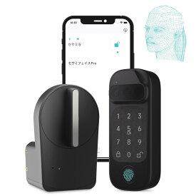 【公式ストア】セサミ5＋セサミフェイスプロ SESAME5 スマートロック lock 玄関 後付け 顔認証 手のひら静脈 暗証番号 指紋認証パッド ICカード Suica 工事不要 Apple Watch