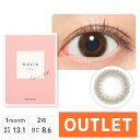 【アウトレット】ReVIA 1month CIRCLE ムースブラウン 2枚入 度あり 度なし 【リニューアル前商品】 送料無料(ネコポス) レヴィア マンスリー カラーコンタクトレンズ ナチュラル バレない ワンマンス 裸眼風 自然 ブラウン サークルレンズカラコン 1ヶ月