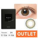 【アウトレット】ReVIA 1month COLOR ノスタルジア 2枚入 度あり 度なし 【リニューアル前商品】 送料無料(ネコポス) レヴィア ワンマンス マンスリー カラーコンタクトレンズ カラーコンタクト ナチュラル ブラウン 自然 ブラウンカラコン 1ヶ月