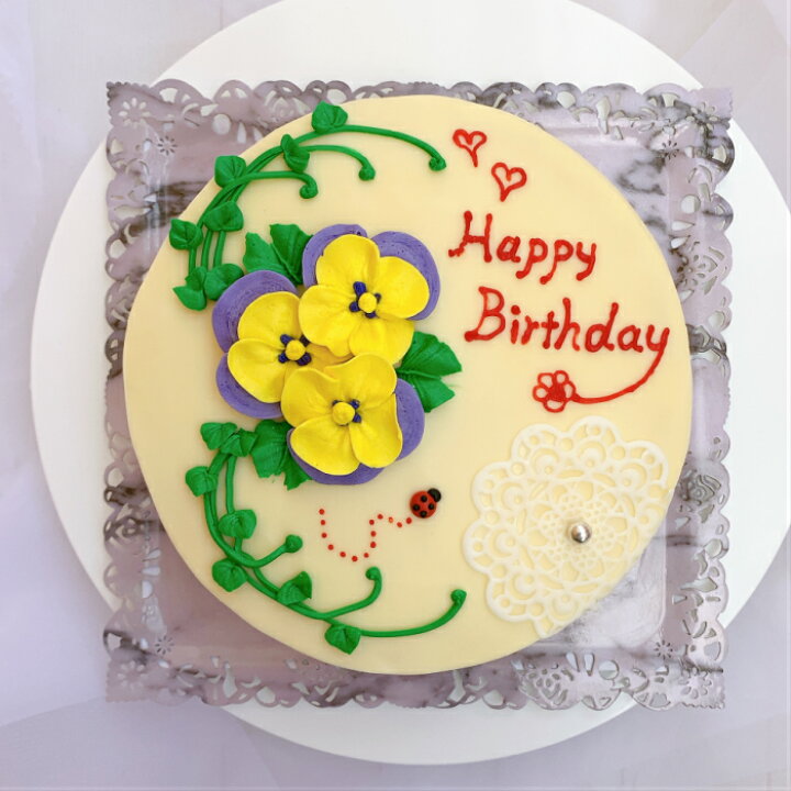 楽天市場 3つのパンジー ケーキ 5号 花 スイーツ ケーキ バタークリームケーキ バタークリーム 誕生日ケーキ バースデーケーキ お取り寄せスイーツ ケーキ インスタ映え スイーツ ケーキ 花 誕生日 サプライズ ケーキ 記念日 レモンピール 可愛い ギフト 母の日