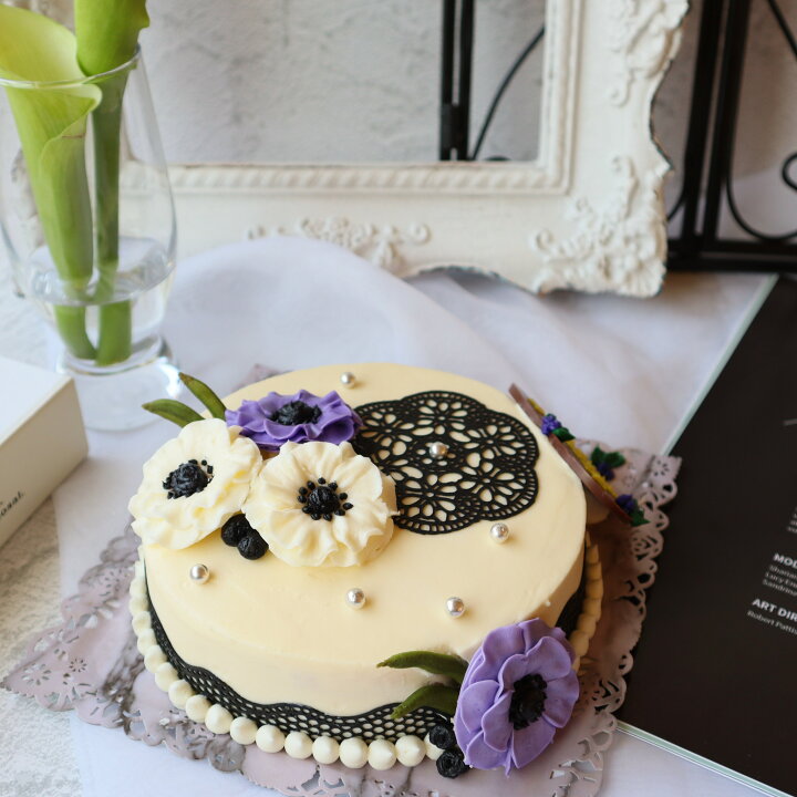 楽天市場 センイルケーキ 5号 バタークリームケーキ チーズケーキ 味 ケーキ 誕生日ケーキ 大人 花 スイーツ ケーキ バタークリーム バースデー ケーキ お取り寄せ インスタ映え スイーツ ケーキ 花 誕生日 サプライズ ケーキ 記念日 チーズケーキ 美味しい アネモネ