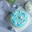 お中元 センイルケーキ 青い 小花 ケーキ 4号 ケーキ チーズケーキ おしゃれ 可愛いケーキ 誕生日ケーキ 大人 花 スイーツ バタークリーム バースデーケーキ お取り寄せ インスタ映え スイーツ ケーキ 誕生日 サプライズ ケーキ 記念日 チーズケーキ ギフト 夏の贈り物
