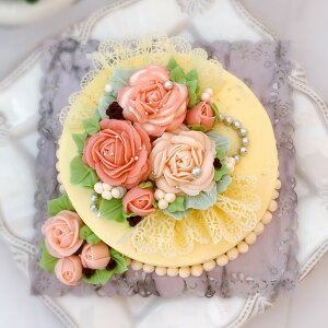 ハロウィン バタークリームケーキ 5号 アンティークレース チーズケーキ おしゃれ 可愛いケーキ 誕生日ケーキ 大人 花 スイーツ ケーキ バースデーケーキ お取り寄せ インスタ映え スイーツ