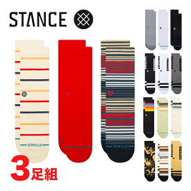 STANCE スタンス 3足組 ソックス メンズ BOARDWALK / ICON / OG / DUNES / MALIBOO 3PACK セット 靴下