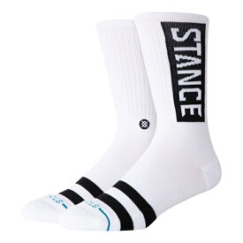 STANCE SOCKS スタンス ソックス OG クルー メンズ 男性 靴下 おしゃれ ロゴ ストリート 白 黒 M556D17OGG