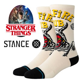 STANCE スタンス ソックス メンズ HELLFIRE ストレンジャーシングス コラボ クルー 靴下 A545B24HEL