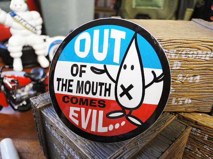 楽天市場 コトワザステッカー 口は災いの元 自分仕様だから愛着も強くなる こだわり派が夢中になる人気のアメリカ雑貨屋 ステッカー おしゃれ おもしろ アメリカン雑貨 車 バイク スーツケース デカール シール オリジナル アルファベット かわいい レトロ