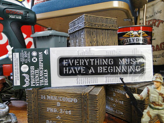 【楽天市場】ことわざステンシル転写ステッカー（何事もまず始めなければならぬ） 自分仕様だから愛着も強くなる