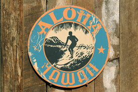 昔のアドバタイジング　ハワイアンウッドサイン　（アロハハワイ）