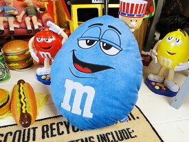 m&m's　クッション　ブルー　アメリカン雑貨　アメリカ雑貨　グッズ