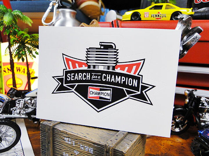 楽天市場 ノスタルジック ガレージステッカー チャンピオン ウイング 自分仕様だから愛着も強くなる 世田谷ベース 人気のアメリカ雑貨屋 おしゃれ おもしろ アメリカン雑貨 車 バイク スーツケース デカール シール かわいい アルファベット 英文字 アメリカ