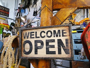 オープン&クローズ アンティークボード アメリカン雑貨 アメリカ雑貨 インテリアグッズ 店舗装飾 店内装飾 ショップディスプレイ 什器 店舗看板