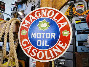 アメリカンオイルメーカー U.S.ヘヴィースチールサイン (マグノリアガソリン) 看板 アメリカン雑貨 アメリカ雑貨 グッズ