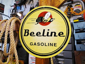 アメリカンオイルメーカー U.S.ヘヴィースチールサイン (ビーラインガソリン) 看板 アメリカン雑貨 アメリカ雑貨 グッズ