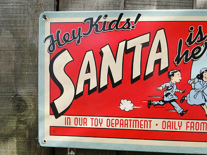 楽天市場】☆稀少な絶盤品☆ クリスマス U.S.ヘヴィースチールサイン 