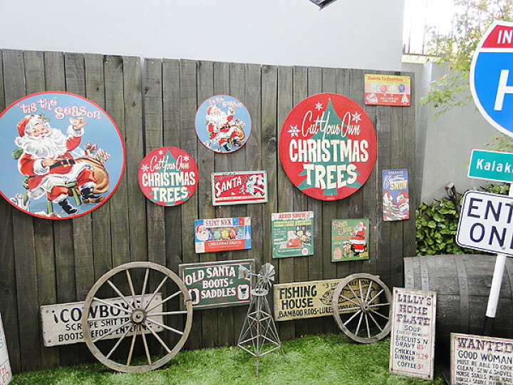 楽天市場】☆稀少な絶盤品☆ クリスマス U.S.ヘヴィースチールサイン 