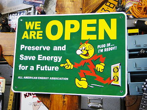 レディキロワット プラスチックサインボード (グリーン) 看板 アメリカン雑貨 アメリカ雑貨 グッズ 世田谷ベース ガレージ雑貨 ガレージング雑貨 おしゃれ かっこいい