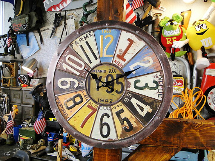 楽天市場】ヴィンテージ ナンプレクロック 壁掛け時計  