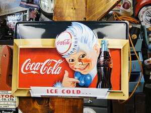 昔のアドバタイジング 3Dメタルサイン (コカ・コーラ スプライトボーイ 横デザイン) 看板 アメリカン雑貨 アメリカ雑貨 グッズ コカコーラ