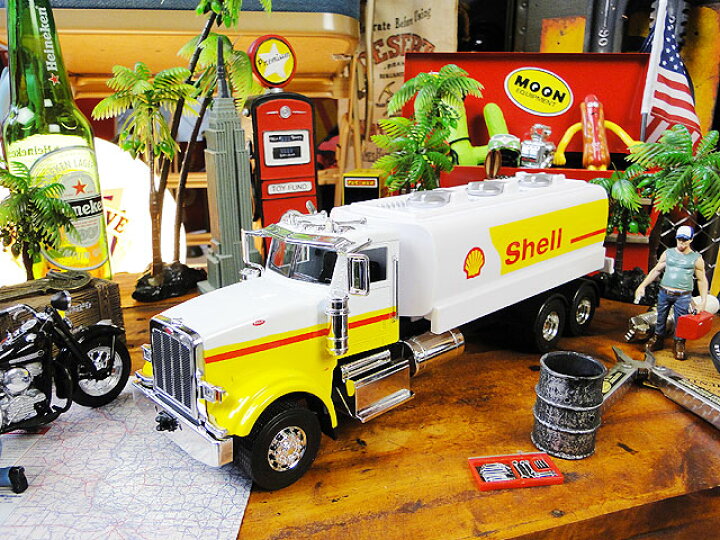 楽天市場 シェルタンカー Peterbilt モデル367のダイキャストミニカー アメリカ雑貨 アメリカン雑貨 アメ車 こだわり派が夢中になる人気のアメリカ雑貨屋 小物 ミニカー 正規品 おしゃれ ガレージグッズ モデルカー アメリカ雑貨通販キャンディタワー