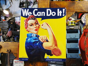 ロージー・ザ・リベッター エンボス ティンサイン 看板 アメリカン雑貨 アメリカ雑貨 ミリタリーグッズ ミリタリー雑貨 サバイバルゲーム サバゲー おしゃれ かっこいい シ