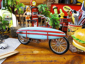 サーフバイシクル ブリキオブジェ アメリカン雑貨 アメリカ雑貨 グッズ