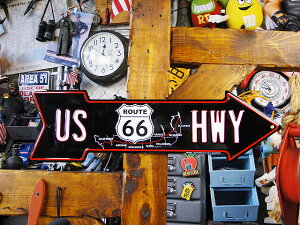 ルート66 アローカットサイン (US66HWY) 看板 アメリカン雑貨 アメリカ雑貨 グッズ