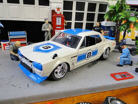 Jada　1971年　ニッサン　スカイラインGT-R　ハコスカ　（KPGC10）　ダイキャストミニカー　1/24スケール　（ブルー）