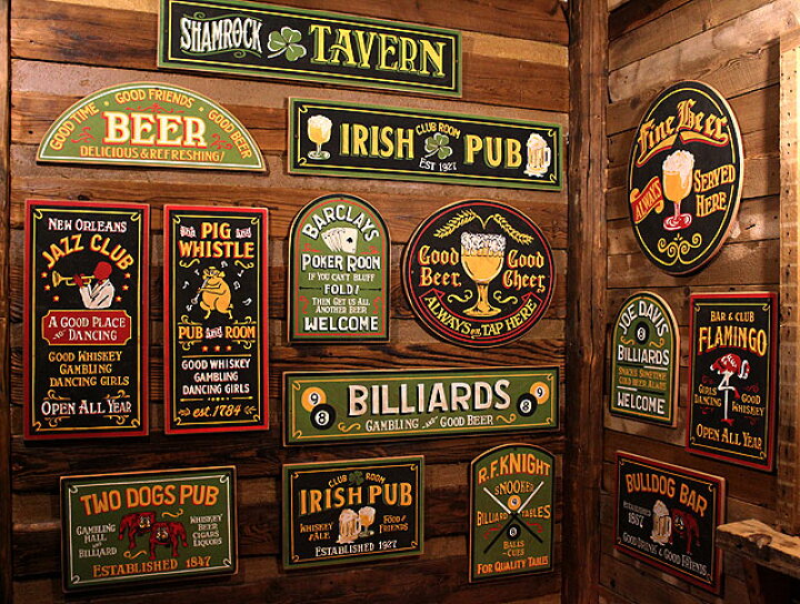 楽天市場 ツードッグス パブの木製看板 アメリカ雑貨通販キャンディタワー