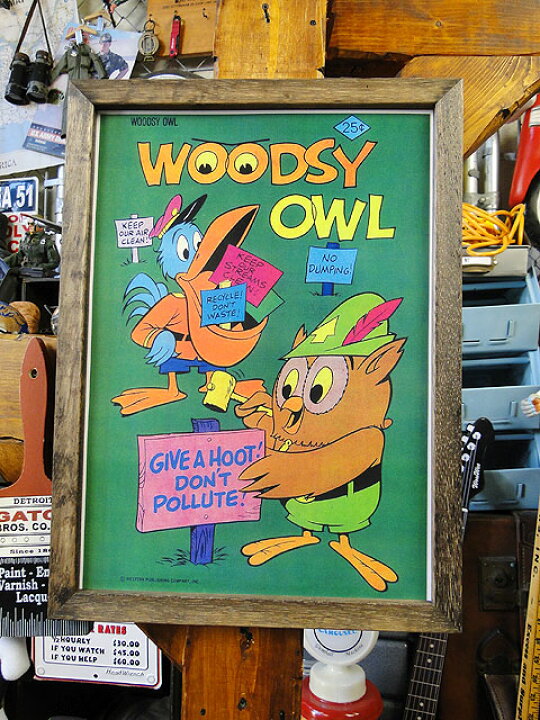 楽天市場 ポスターフレーム ウッディオウル アメリカ雑貨 アメリカン雑貨 壁掛け 壁飾り インテリア雑貨 おしゃれ 人気 アンティーク 壁面装飾 絵 装飾 ディスプレイ 内装 ウォールデコレーション アメキャラ アメコミ ポスター レトロ アメリカ雑貨通販