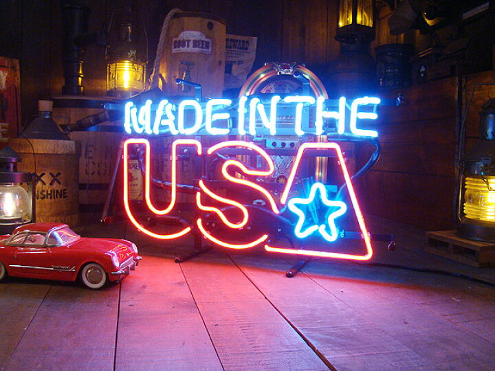楽天市場】メイド・イン・THE USA ネオン管 アメリカン雑貨 アメリカ 