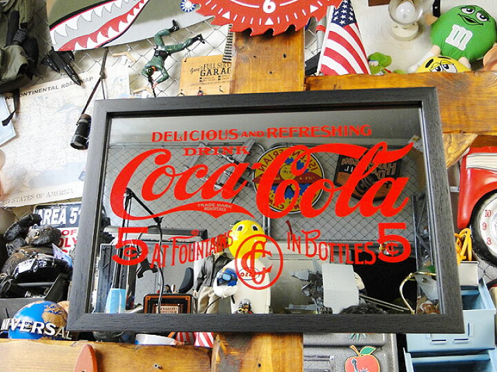 楽天市場】コカ・コーラ パブミラー （5セント） アメリカン雑貨 