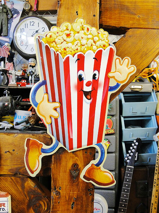 楽天市場】ポップコーンマン エンボスティンサイン 看板 アメリカン 