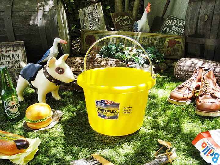 楽天市場 アメリカのバケツ 7 5ｌ Fortiflex Tub 8qt イエロー こだわり派が夢中になる 人気のアメリカ雑貨屋 通販 アメリカ雑貨 アメリカン雑貨 インテリア雑貨 カッコイイ男の部屋 おしゃれ 生活雑貨 アメリカ雑貨通販キャンディタワー
