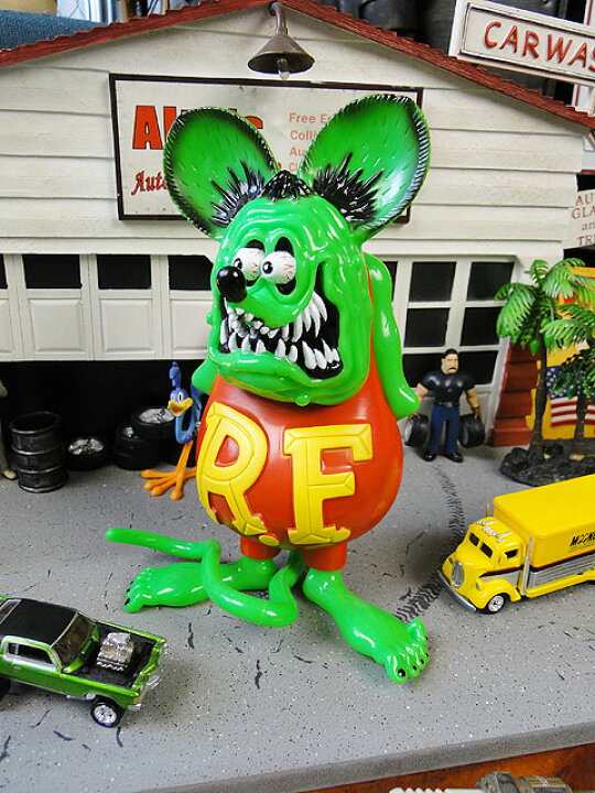 楽天市場 ラットフィンクのソフビドール フローレセントグリーン アメリカ雑貨通販キャンディタワー