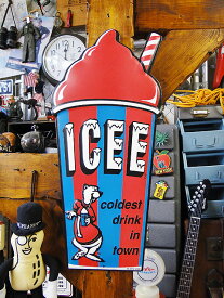 ICEE　アイシーフローズンカップ　エンボスティンサイン　（レッド）