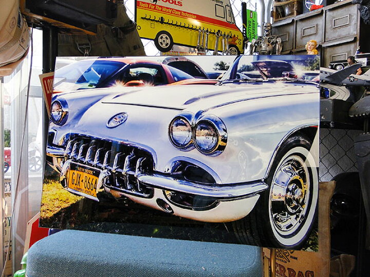 楽天市場】アメリカンクラシックカーのグラスアート（コルベット/フロントカット） : アメリカ雑貨通販キャンディタワー