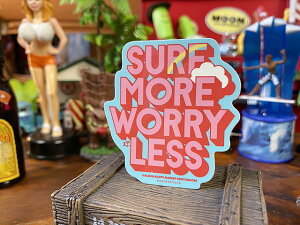 �n���C���@�n�b�s�[�}�[�P�b�g�X�e�b�J�[�@M�T�C�Y�@�i054/SURF MORE WORRY LESS�j�@�A�����J���G�݁@�A�����J�G�݁@�n���C�A���G�݁@�n���C�G�݁@�n���C�O�b�Y�@�n���C�A���O�b�Y�@�������@