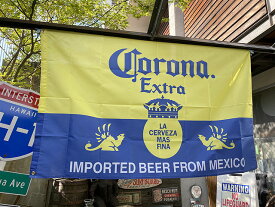 コロナ　バーフラッグ　（イエロー）　アメリカン雑貨　アメリカ雑貨　グッズ　おしゃれ パブグッズ　バーグッズ　自宅バー　ショップインテリア　コロナビール　corona