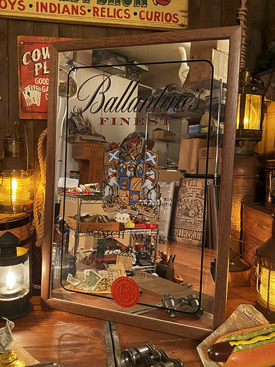楽天市場】ビッグサイズ パブミラー （バランタイン） アメリカン雑貨 パブミラーBallantine's フレーム付きミラー