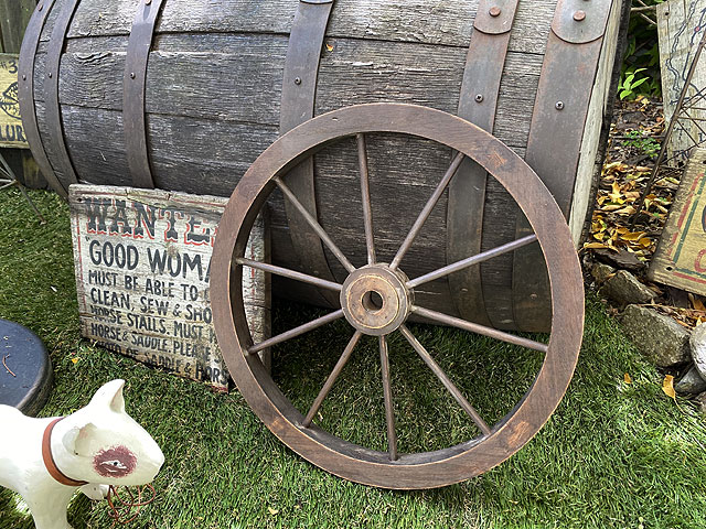 春の新作 レトロな木製車輪 ウッドホイール Sサイズ 商舗