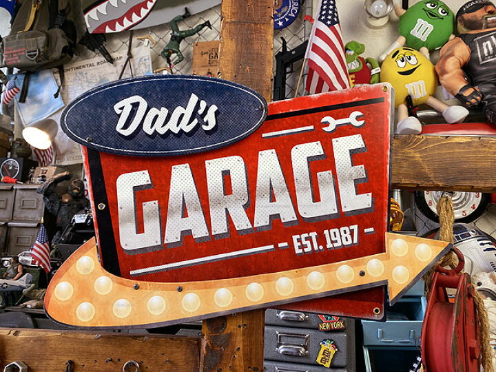 楽天市場】お父さんのガレージ ロードサイン U.S.ヘヴィースチール  